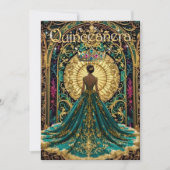 Invitation Quinceanera fête d'anniversaire Exotic Turquoise r (Devant)