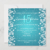 Invitation Quinceañera Fête de l'hiver Sparkle Blue (Dos)