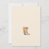 Invitation Quinceañera Fleur Charro Tournesol Campagne Rustiq (Dos)