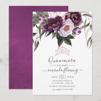 Quinceañera Fleurie en Velours Profond