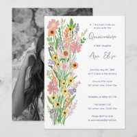 Quinceañera Fleurs sauvages peint à la main Photo