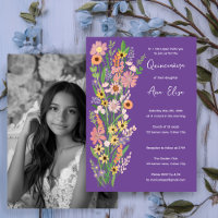Quinceañera Fleurs sauvages peint à la main Photo