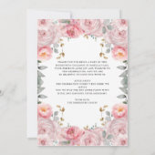 Invitation Quinceanera florale Blush Rose Gold Princess (Dos)