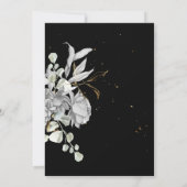 Invitation Quinceanera florale en or d'argent (Dos)