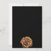 Invitation Quinceanera Florale Noir et Or (Dos)