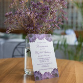 Invitation Quinceanera florale pourpre