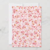 Invitation Quinceanera Florale Rose Or Blanc (Dos)