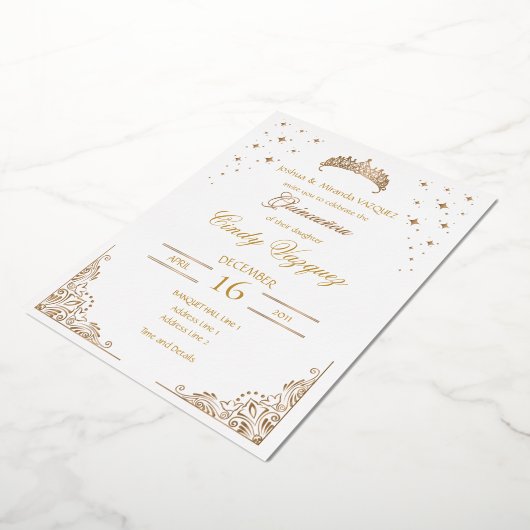 Invitation Quinceanera Foil (Rotation)