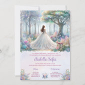 Invitation Quinceañera Forêt de Contes de Fées (Devant)