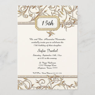 Invitation Quinceañera Glam Old Hollywood Mis Quince Años