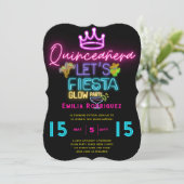 Invitation QUINCEAÑERA Glow Party Invitación Fiesta de Neón (Debout devant)