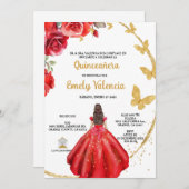 Invitation Quinceañera invitacion en español (Devant / Derrière)