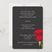 Invitation Quinceanera Invitation, Roses rouges, Parties scin (Dos)