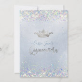 Invitation Quinceanera Iridescent Confetti+Princess Crown (Devant)