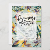 Invitation quinceanera jungle tropicale 15e anniversaire (Devant)