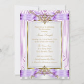 Invitation Quinceanera Lavande violet or blanc (Dos)