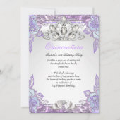Invitation Quinceanera Lilac rose 15e fête d'anniversaire 2 (Devant)