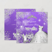 Invitation Quinceanera Masquerade Magique Princesse Carrie 2 (Devant / Derrière)