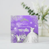 Invitation Quinceanera Masquerade Magique Princesse Carrie 2 (Debout devant)