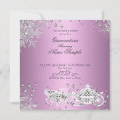 Invitation Quinceanera Masquerade Magique Princesse rose (Dos)