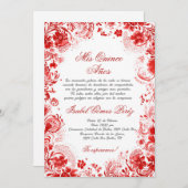 Invitation Quinceañera mexicaine (Devant / Derrière)