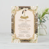 Invitation Quinceañera Mexicaine Miss Quince Or (Debout devant)