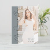 Invitation Quinceañera Minimalist Photo Funny Typography (Debout devant)