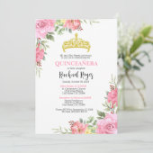 Invitation Quinceañera Modèle de l'invitation (Debout devant)
