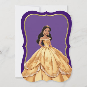 Invitation Quinceanera N'importe quelle couleur avec une conc