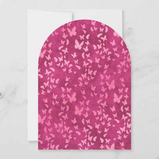 Invitation Quinceanera nocturne rose chaud (Dos)