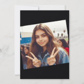 Invitation Quinceañera noir et rouge (Dos)