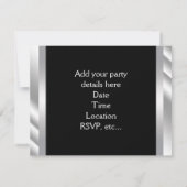 Invitation Quinceanera Noir Or Argent (Dos)