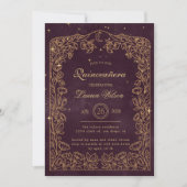Invitation Quinceanera or de Bourgogne céleste (Devant)