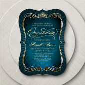 Invitation Quinceañera Or et Sarcelle