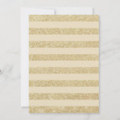 Invitation Quinceanera - Or Stripes Bleues (Dos)