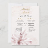 Invitation quinceañera orchidée (Devant)