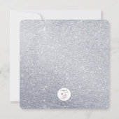 Invitation Quinceañera Pailletée Vert Émeraude & Argent (Dos)