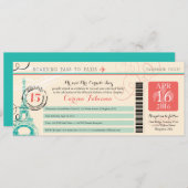 Invitation Quinceanera | Paris (Devant / Derrière)