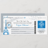 Invitation Quinceanera | Paris (Devant / Derrière)