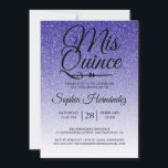 Invitation Quinceañera Parties scintillant Bleue Royale 15e a<br><div class="desc">Une parties scintillant bleue royale moderne et séduisante ombre design Quinceañera 15 anniversaire invitation présente le texte "Mis Quince" en noir chic manuscrit calligraphie. Parfait invitation à la fête du 15ème anniversaire pour une Quinceañera glamour, parfait pour elle, la fashionista qui aime motif moderne, étincelant, luxe et glamour. Conçu exclusivement...</div>