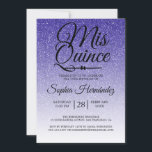 Invitation Quinceañera Parties scintillant Bleue Royale 15e a<br><div class="desc">Une parties scintillant bleue royale moderne et séduisante ombre design Quinceañera 15 anniversaire invitation présente le texte "Mis Quince" en noir chic manuscrit calligraphie. Parfait invitation à la fête du 15ème anniversaire pour une Quinceañera glamour, parfait pour elle, la fashionista qui aime motif moderne, étincelant, luxe et glamour. Conçu exclusivement...</div>