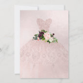 Invitation Quinceañera, Parties scintillant Gown, Bourgogne (Dos)