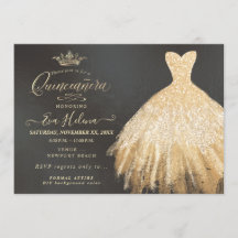 Quinceañera, Parties scintillant Gown, Or Faux