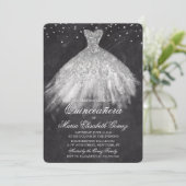 Invitation Quinceanera Parties scintillant robe Diamond Chalk (Debout devant)
