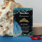 Invitation Quinceañera Parties scintillant turquoise