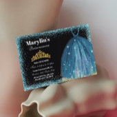 Invitation Quinceañera Parties scintillant turquoise