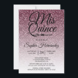 Invitation Quinceañera Parties scintillant violette 15e anniv<br><div class="desc">Une parties scintillant violet moderne glamour et moderne ombre design Quinceañera 15 anniversaire invitation comprend le texte "Mis Quince" en noir chic manuscrit calligraphie. Parfait invitation à la fête du 15ème anniversaire pour une Quinceañera glamour, parfait pour elle, la fashionista qui aime motif moderne, étincelant, luxe et glamour. Conçu exclusivement...</div>