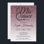 Invitation Quinceañera Parties scintillant violette 15e anniv<br><div class="desc">Une parties scintillant violet moderne glamour et moderne ombre design Quinceañera 15 anniversaire invitation comprend le texte "Mis Quince" en noir chic manuscrit calligraphie. Parfait invitation à la fête du 15ème anniversaire pour une Quinceañera glamour, parfait pour elle, la fashionista qui aime motif moderne, étincelant, luxe et glamour. Conçu exclusivement...</div>