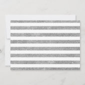 Invitation Quinceanera Party avec photo - Argent Blanc Rouge (Dos)