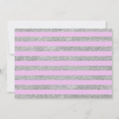 Invitation Quinceanera Party avec photo - Argent violet rose (Dos)